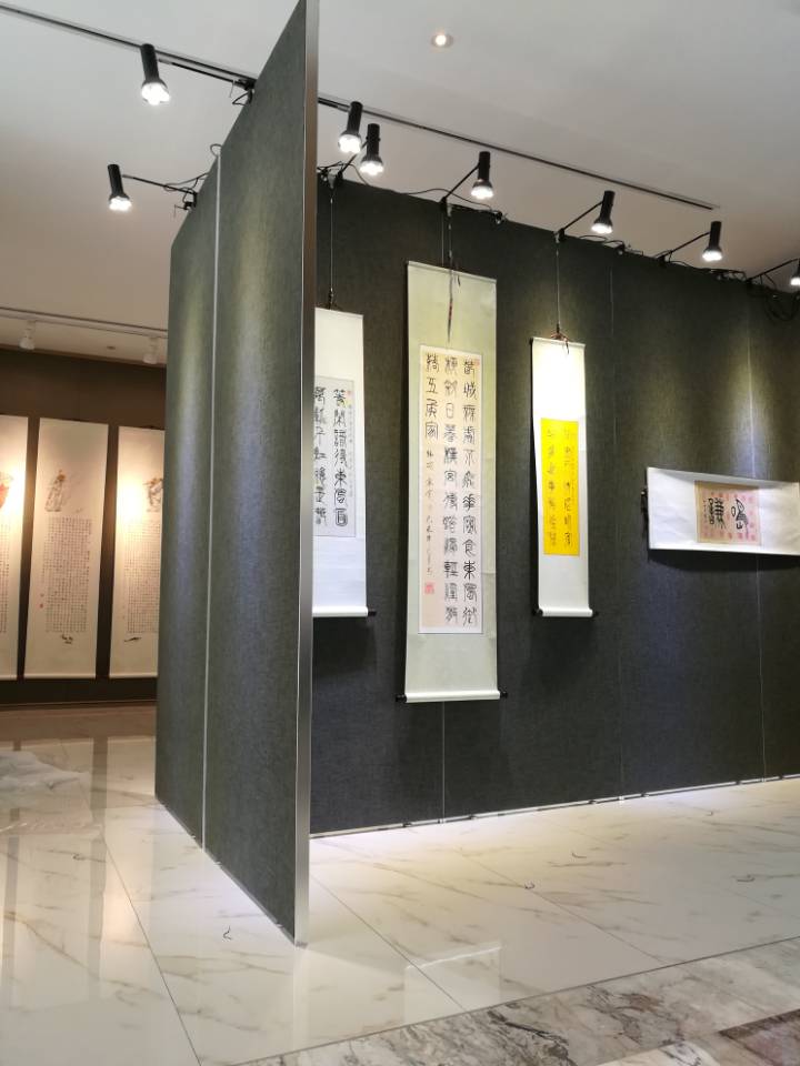 昆明棉麻布艺术无缝展板搭建