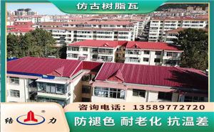 仿古建筑瓦 陕西延安树脂彩瓦 工程建筑屋面彩瓦可定制