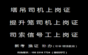  重庆市红旗河沟塔吊司机和塔吊指挥复审需要那些资料，重庆塔吊司机和升降司机上岗证渝证报名